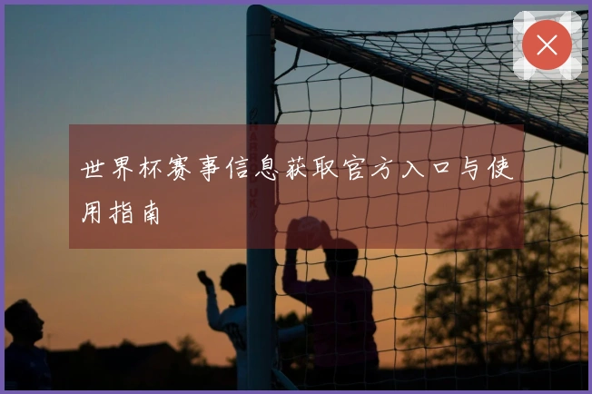 世界杯赛事信息获取官方入口与使用指南